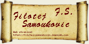 Filotej Samouković vizit kartica